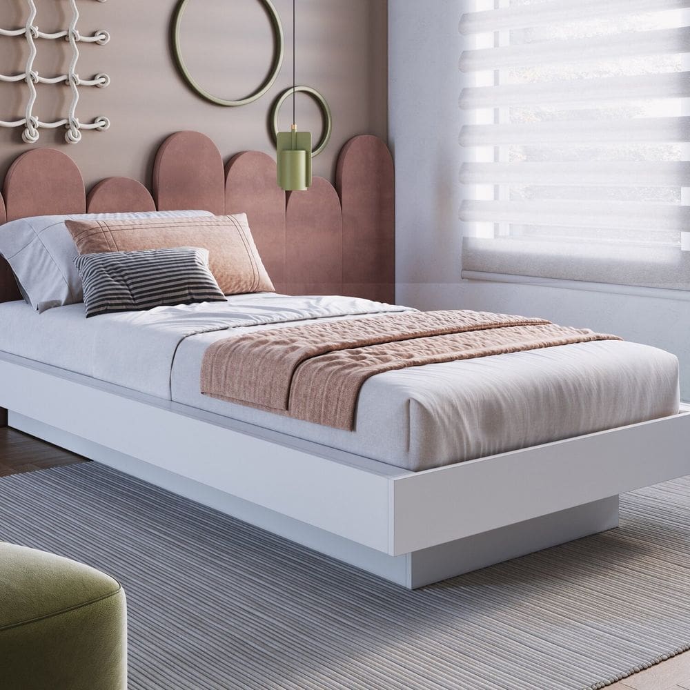 Cama de Solteiro Suspensa 80/90 Zurique Branco