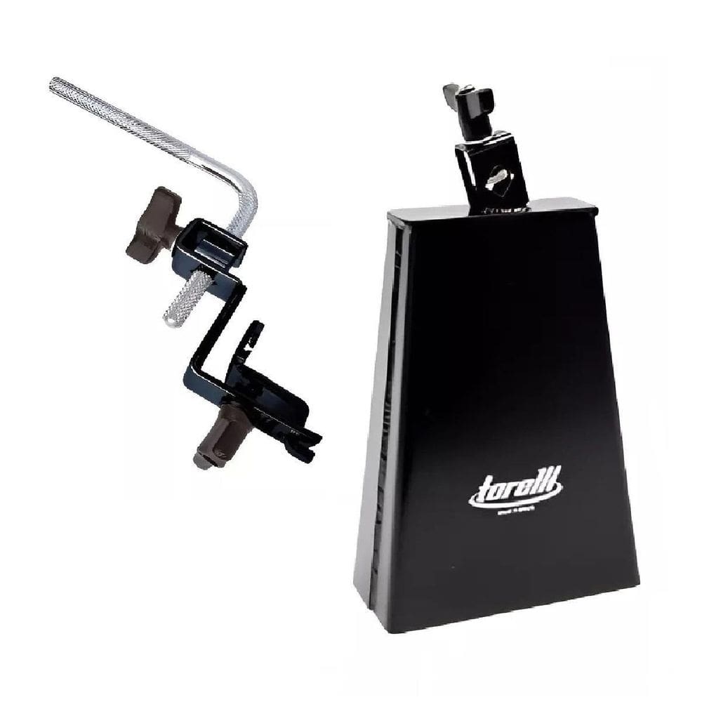 Kit Torelli Cowbell 8`` To056 + Suporte Para Aro Bumbo Ta421