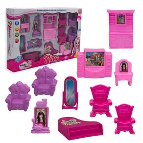 Kit Acessórios Infantil Para Casa De Boneca Com 12 Unidades