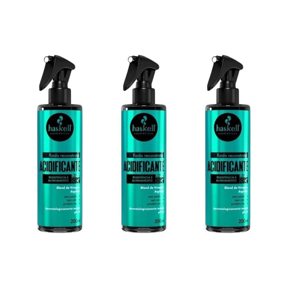 Fluido Haskell 200Ml Acidificante - Kit Com 3Un