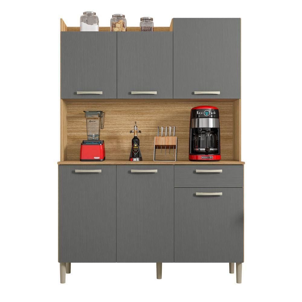 Kit Cozinha Genova Freijó Gris
