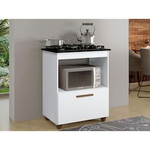 Balcão Kaike Sálvia Fogão 04 Bocas Branco