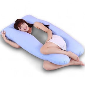 Travesseiro De Corpo Para Gestante Apoio Gravida Azul