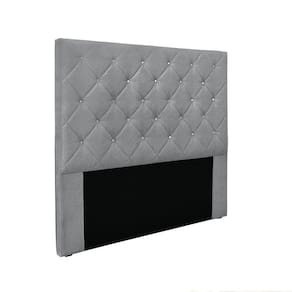 Cabeceira Cama Box King 195 Cm Tania Linho Cinza S04 - D`rossi