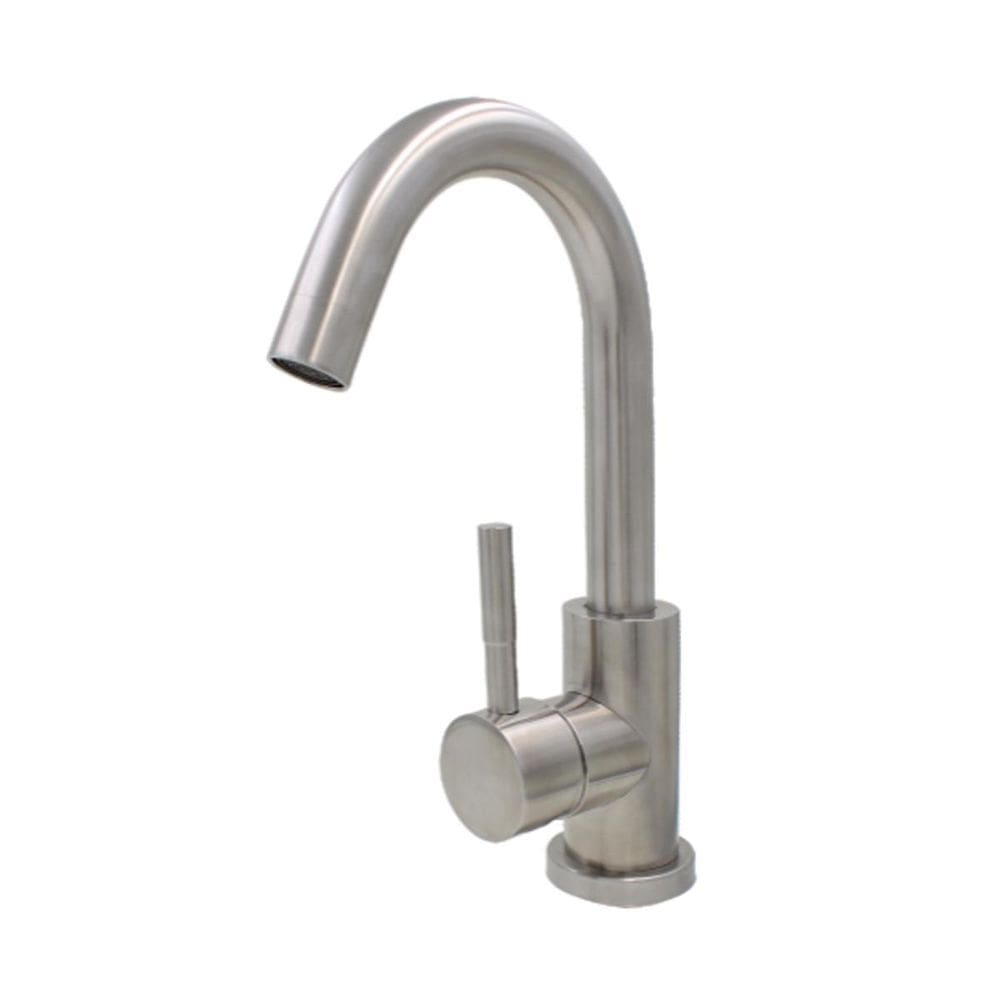 Torneira Luxo Monocomando Em Inox Baixa Lavatório Bancada