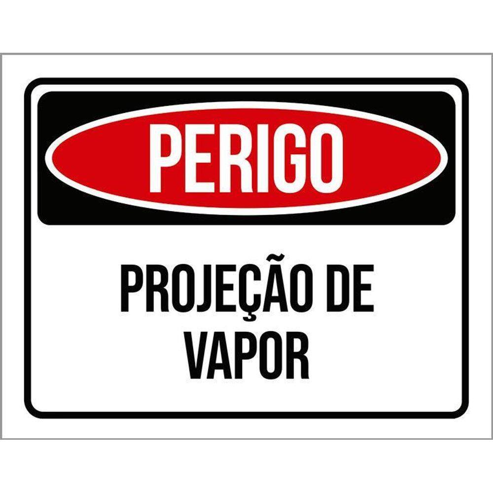 Placa Perigo Projeção De Vapor 36X46