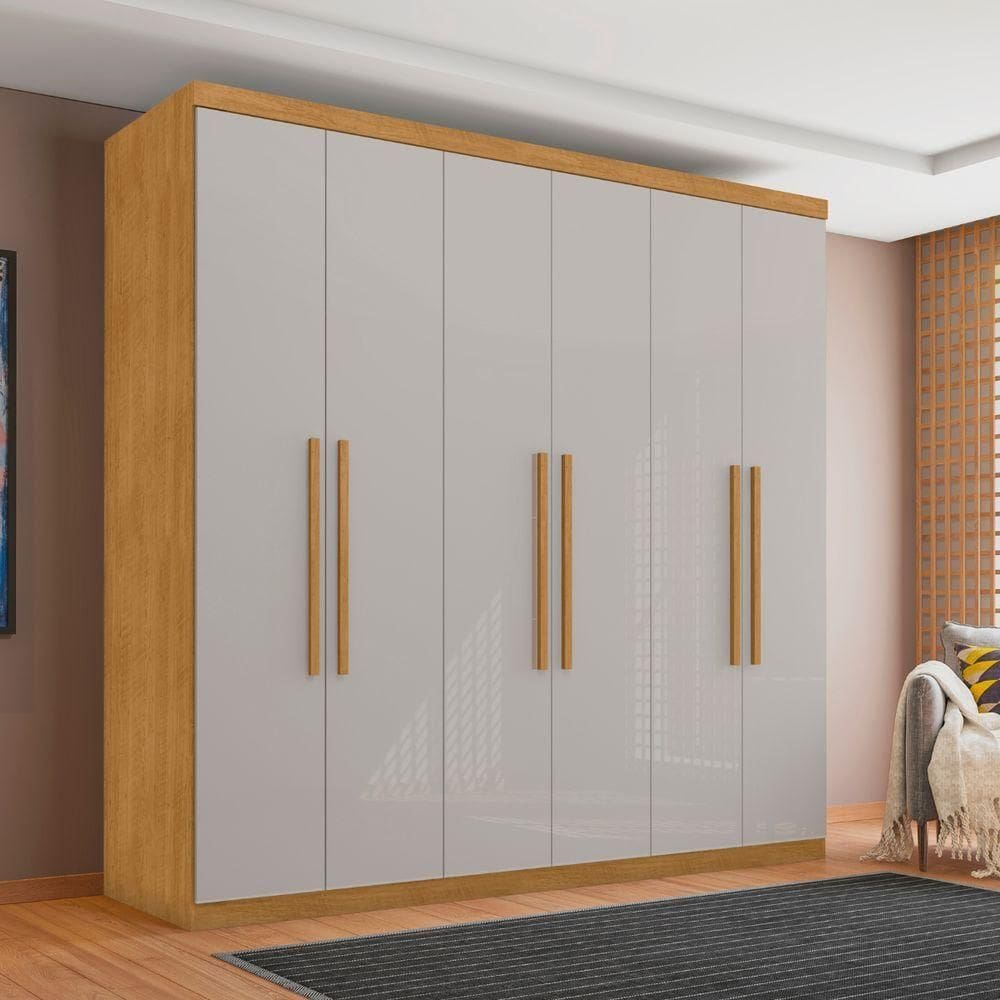 Roupeiro 6 Portas E 4 Gavetas Cotia Naturalle Off White