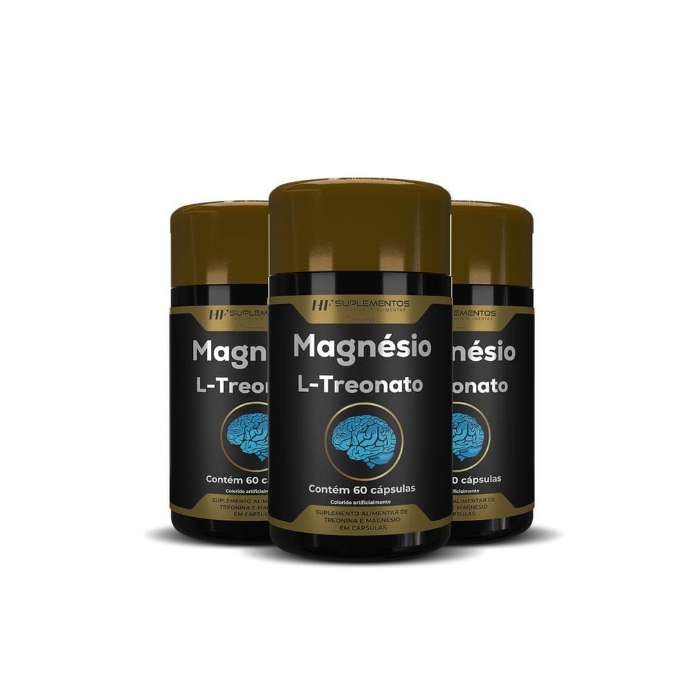 3X Magnesio Treonato 60Caps Hf Suplementos