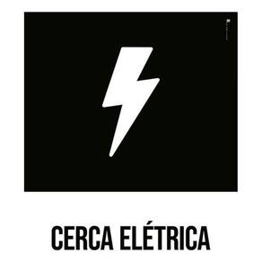Kit 3 Placas Desenho - Cerca Elétrica