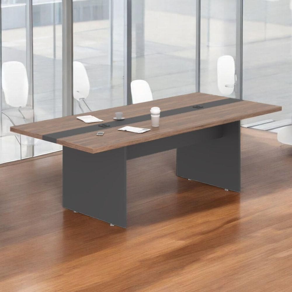 Mesa Para Sala De Reunião Diretor Milão Noce Preto