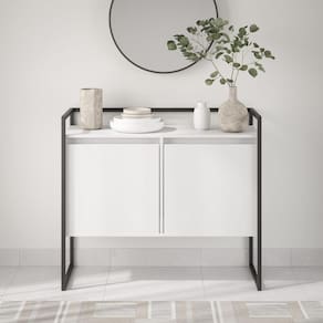 Buffet Industrial Para Sala Irlanda Branco Preto