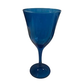 Taça Vinho Lírio Cor Azul Super Luxo 330 Ml - Vidro