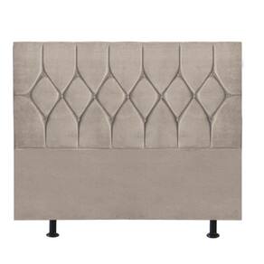 Cabeceira Estofada Istambul Capitonê 160cm Queen Size Box Quarto Suede Bege - Gat Magazine