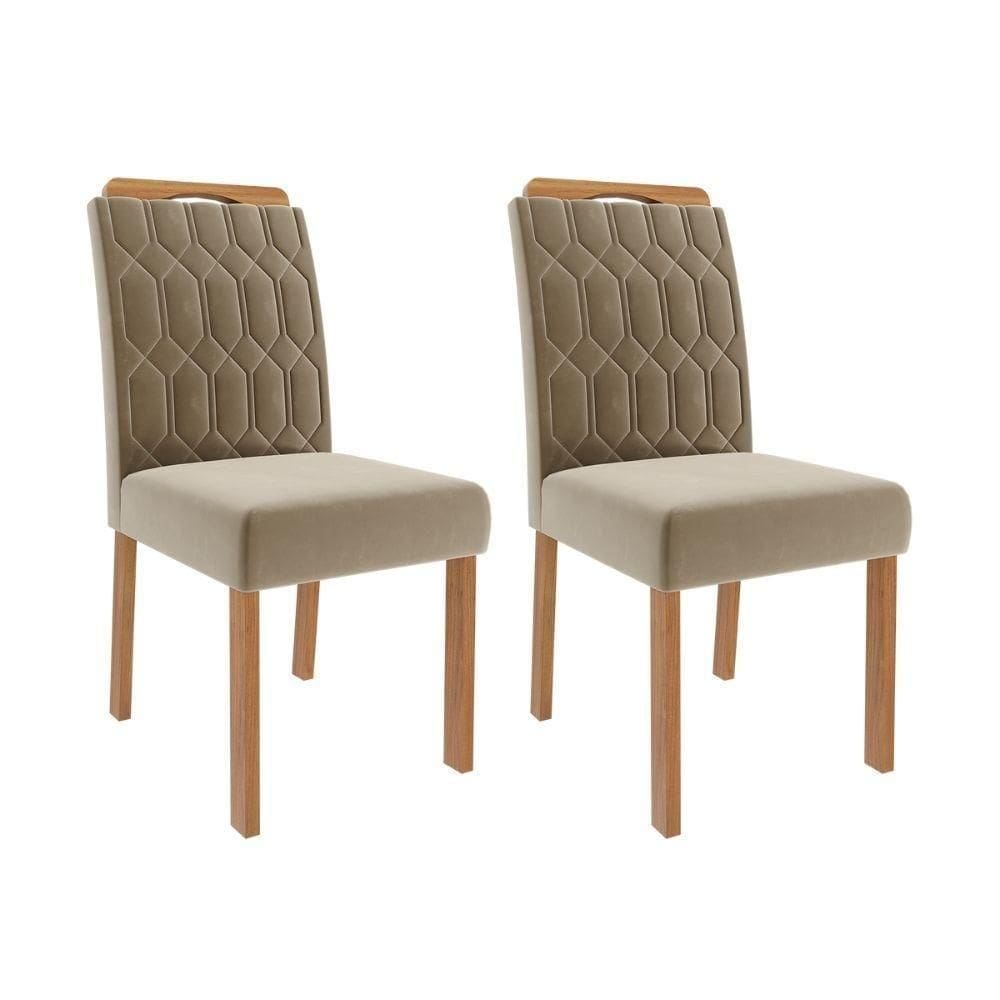 Cadeira De Jantar Madeira Tauari 2 Peças Encosto Fixo Paola Wood Ii Cimol Madeira/joli Madeira/joli