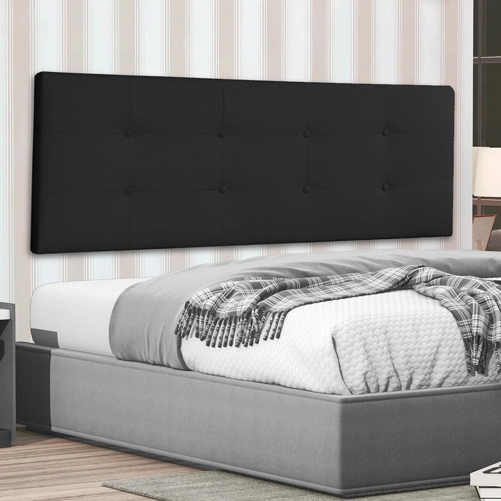 Cabeceira Painel Queen 1,60m Berlim Suede Preto Sky Mobile