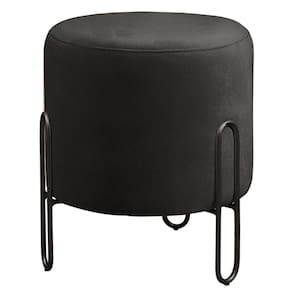 Conjunto 2 Puffs Mali Base Castellar Móbile Preto