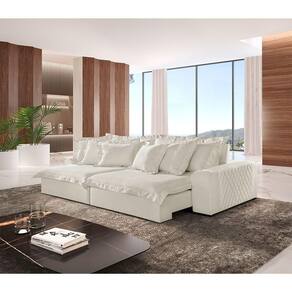 Sofá Luz Linho 02 Módulos De 120m B25cm Meu Sofá Online A302 Linho Branco