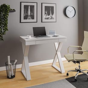 Escrivaninha Mesa De Estudos Para Notebook Veneza Ii Branco