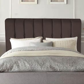Cabeceira Estofada Kiara 195cm King Size Box Quarto Suede Marrom - Gat Magazine