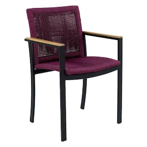 Cadeira Poltrona De Jantar Amélia Corda Náutica Jardim Piscina Vinho
