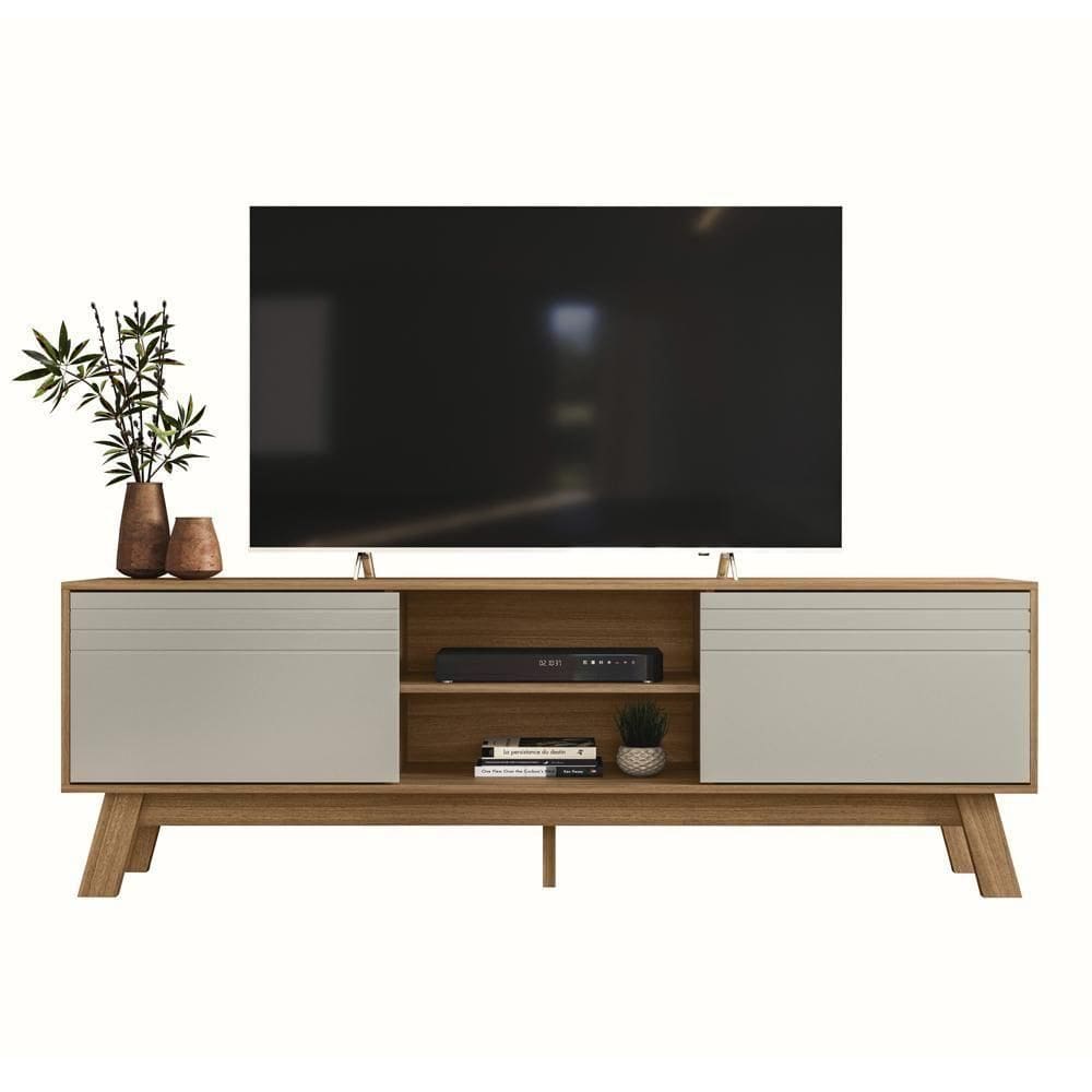 Rack Bancada Para Tv 70 Polegadas 5850 Nature Off White Plla Nature Off White
