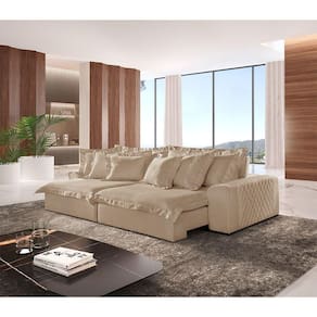 Sofá Luz Linho 02 Módulos De 80cm B25cm Meu Sofá Online A226 Linho Bege
