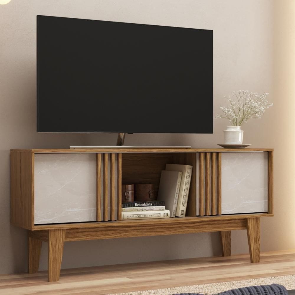 Rack 2 Portas de Correr RK2200 Decibal - Naturalle Petra