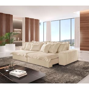 Sofá Luz Linho 02 Módulos De 80cm B25cm Meu Sofá Online A294 Linho Creme
