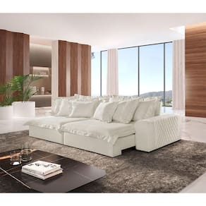 Sofá Luz Linho 02 Módulos De 90cm B25cm Meu Sofá Online A302 Linho Branco
