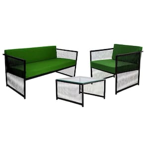 Conjunto Para área Externa De Fibra Sintética Verde
