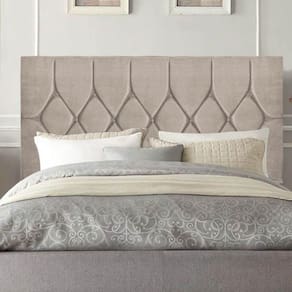 Cabeceira Estofada Istambul Capitonê 140cm Casal Box Quarto Suede Bege - Gat Magazine