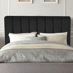 Cabeceira Estofada Kiara 160cm Queen Size Box Quarto Corino Preto - Gat Magazine