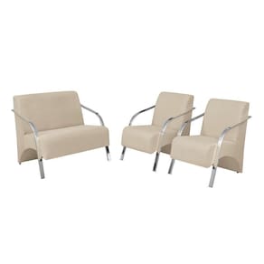 Conjunto Poltronas Vênus 1 Dois Lugares 2 Um Lugar Braços Em Alumínio 1 Namoradeira 2 De Um Lugar D Salla Suede