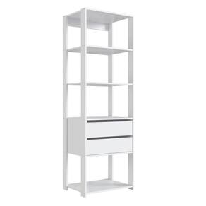 Estante Livreiro 183x60cm 02 Gavetas Branco Proddy Branco