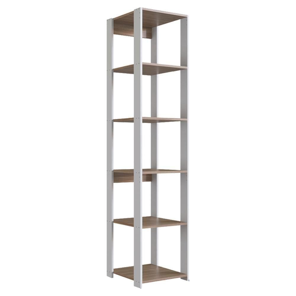Estante Livreiro 183cm 05 Prateleiras Branco Montana Proddy Branco Montana