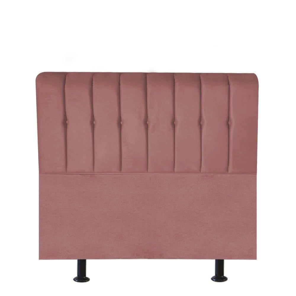 Cabeceira Estofada Kiara 100cm Solteiro Box Quarto Suede Rose Gold - Gat Magazine