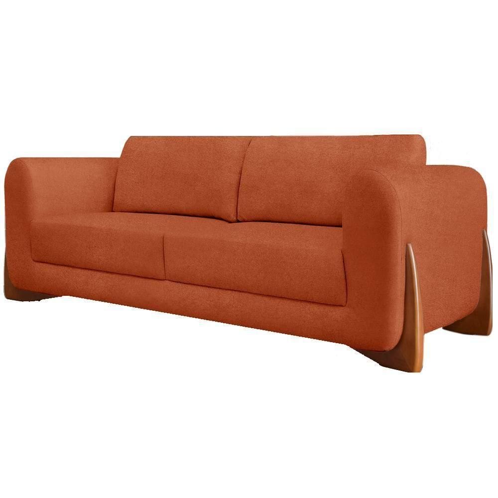Sofa Jolie 2 Lugares 180cm Pes Boomerang Linho Boucle 3303 Ezz 3303