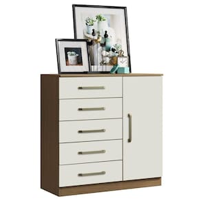 Comoda Mila 05 Gavetas 01 Porta 2014145 Atacama Off White