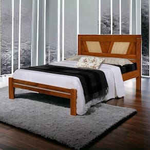 Cama Casal Magnólia Castanho Atraente
