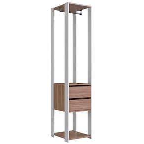 Guarda Roupa Closet 02 Gavetas 183x40cm Branco Montana Proddy Branco Montana