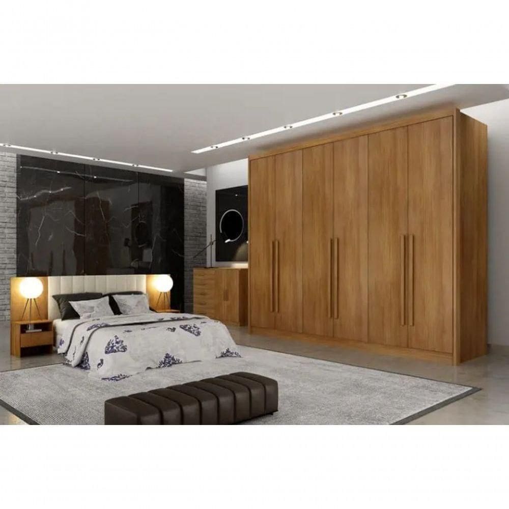 Guarda Roupa Casal Robust Cumaru 6 Portas 8 Gavetas - Móveis  Horizonte