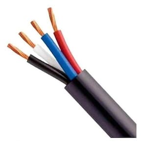 Cabo Pp Preto 4 Vias (4x2,50mm) 10 Metros | Preto 4x2,50mm