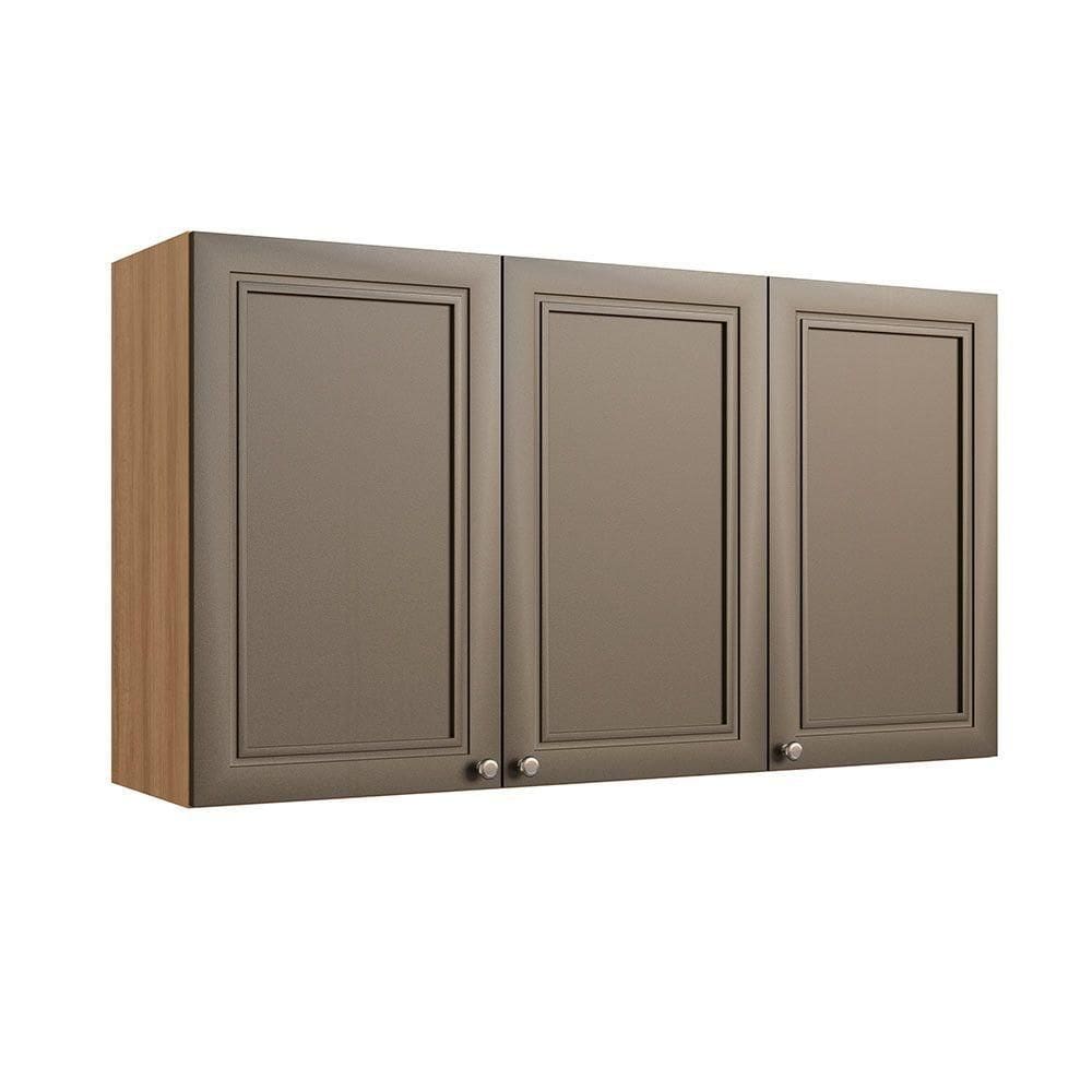 Armário Para Cozinha 3 Portas Clássicas Quiditá Montana/bronze