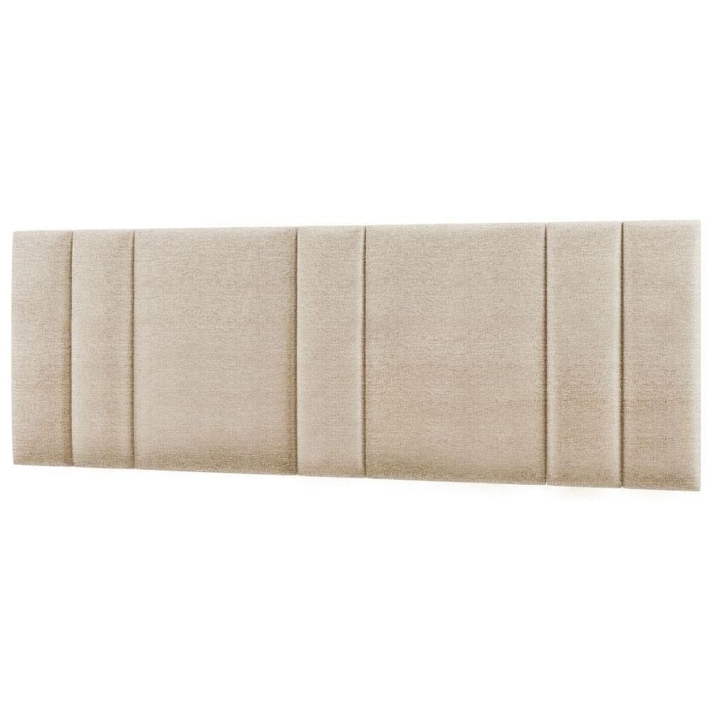 Cabeceira Estofada Iluminação Led Cama Casal King Size 200cm veludo Bege