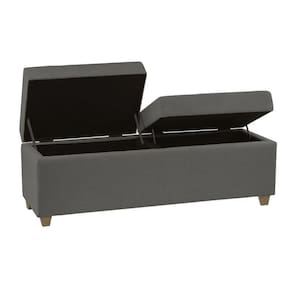 Recamier Bau Paris 1,60m Corino Grafite - Clique Decorações