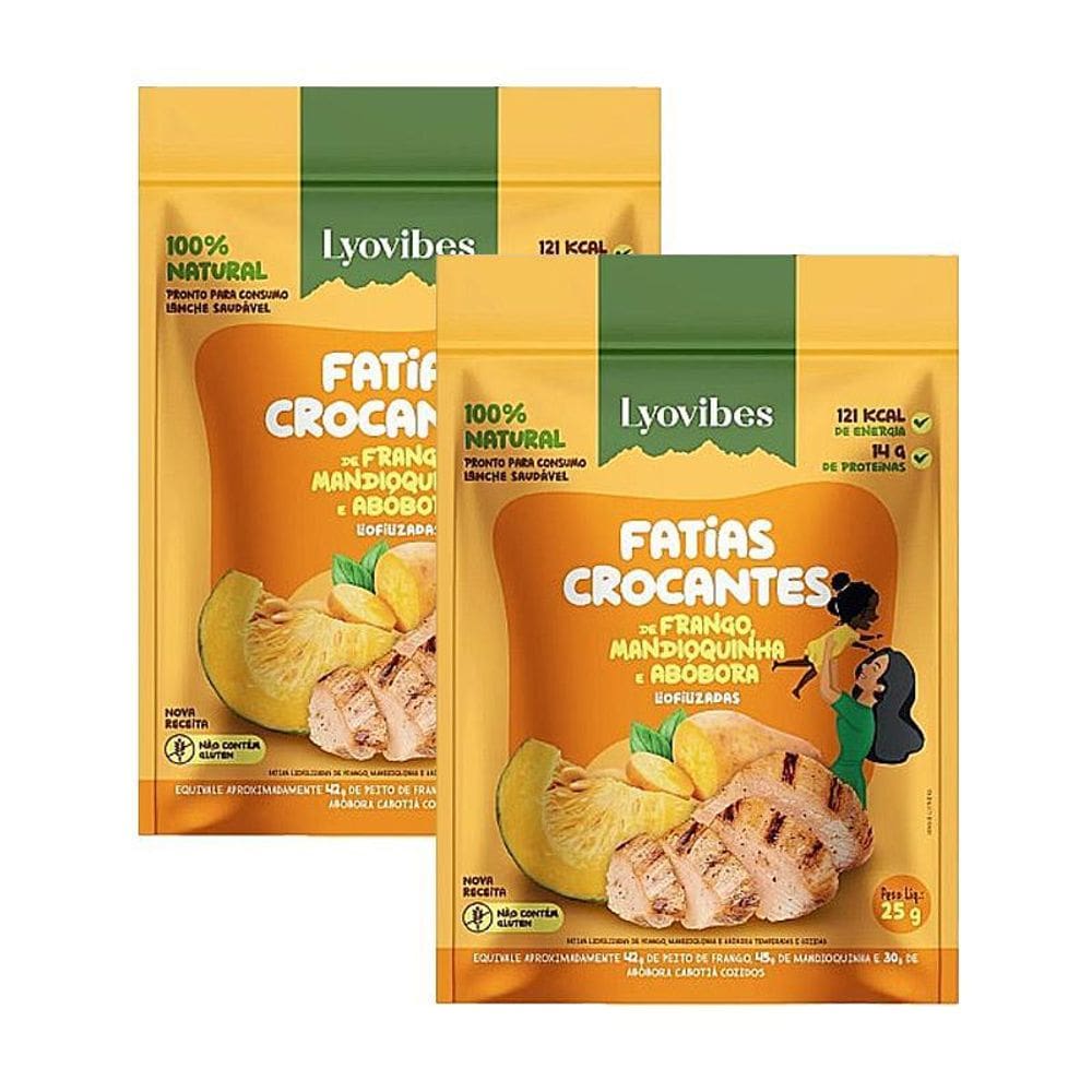 Kit 2X: Snack Frango, Mandioquinha E Abóbora Liofilizado