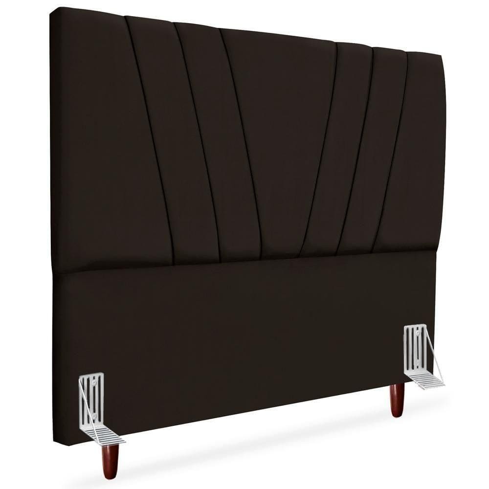 Cabeceira Queen 160cm Bell Suede Marrom Rm Marrom
