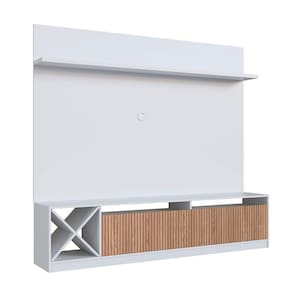 Estante Para Tv Trento Até 60 Polegadas 2 Portas Quiditá Branco/brise