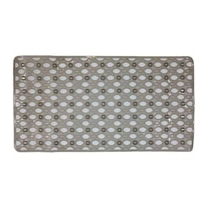 Tapete Antiderrapante Box Retangular - Bella Casa Fume 3179