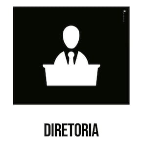 Kit 3 Placas Desenho - Diretoria Homem